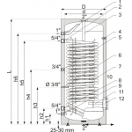 Concept H2WT SGW(S) 400 B Maxi Plus indirekt tároló hőszivattyú + napkollektorhoz 400 literes  - álló kivitel
